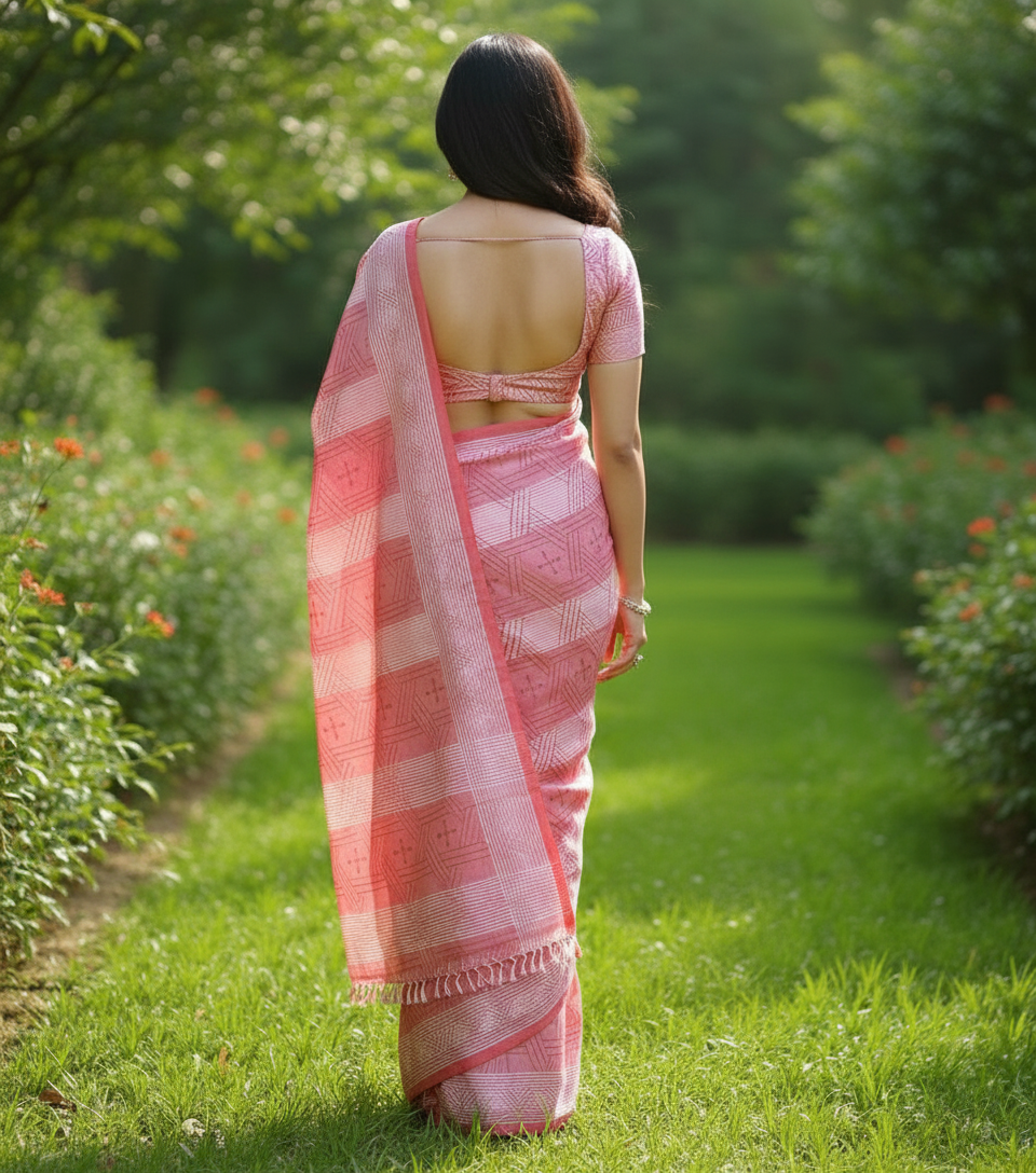Embroidery Cotton Saree view 3