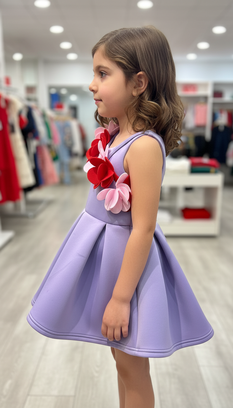Floral Embellished Dress view 3