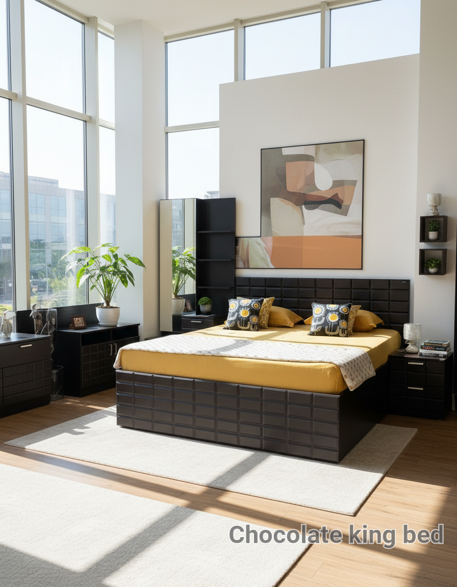 Godrej Chocolate King Size Bed