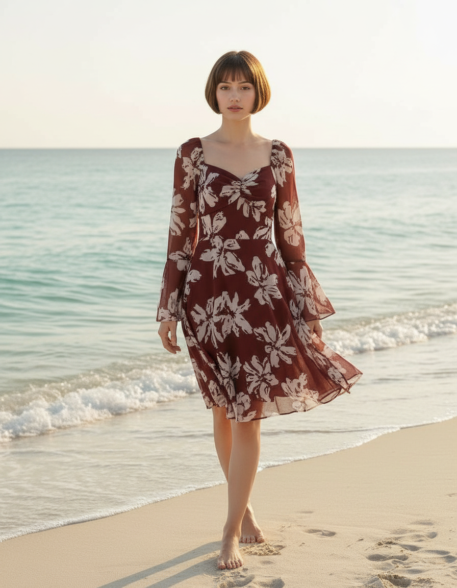 Floral Midi Dress view 6