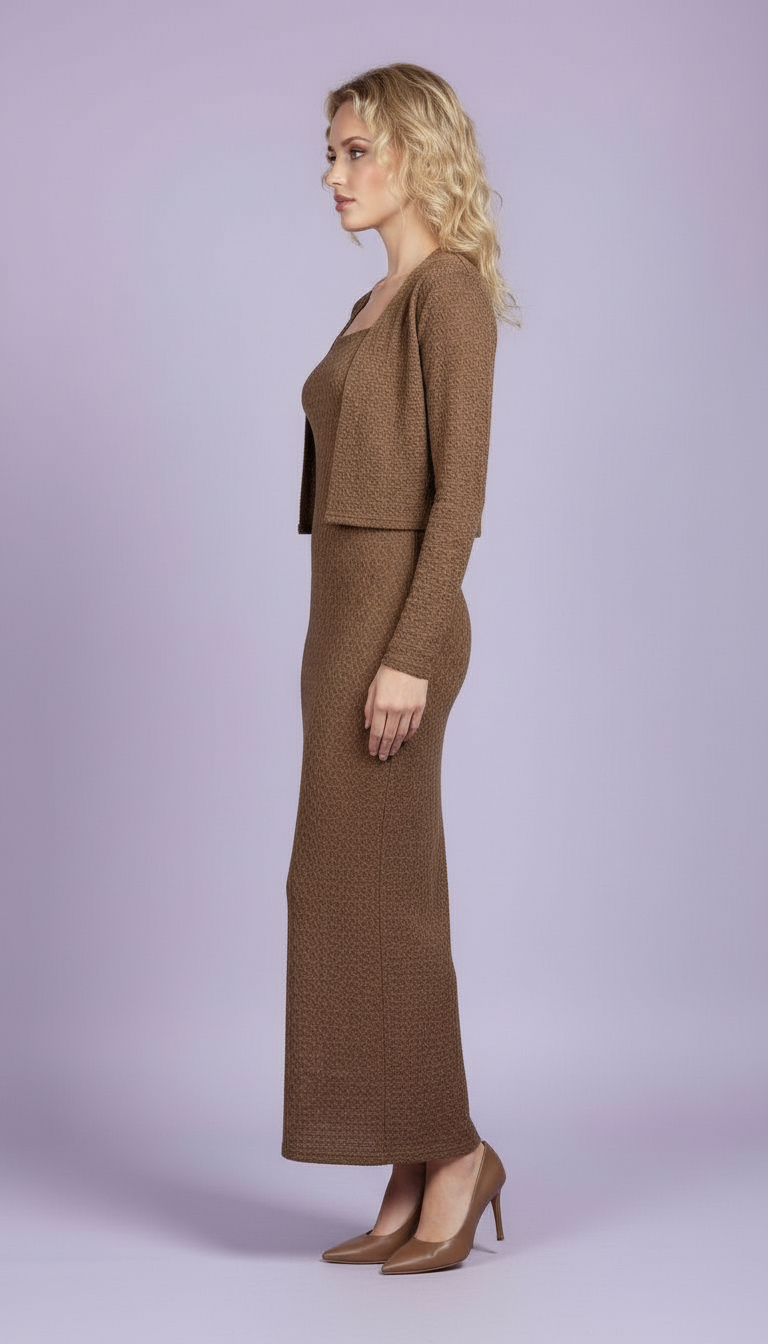 Maxi Dress with Jacket view 2
