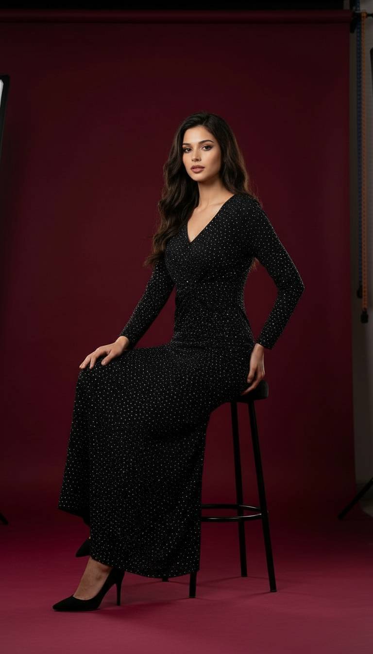 Sparkling Black Dress view 5