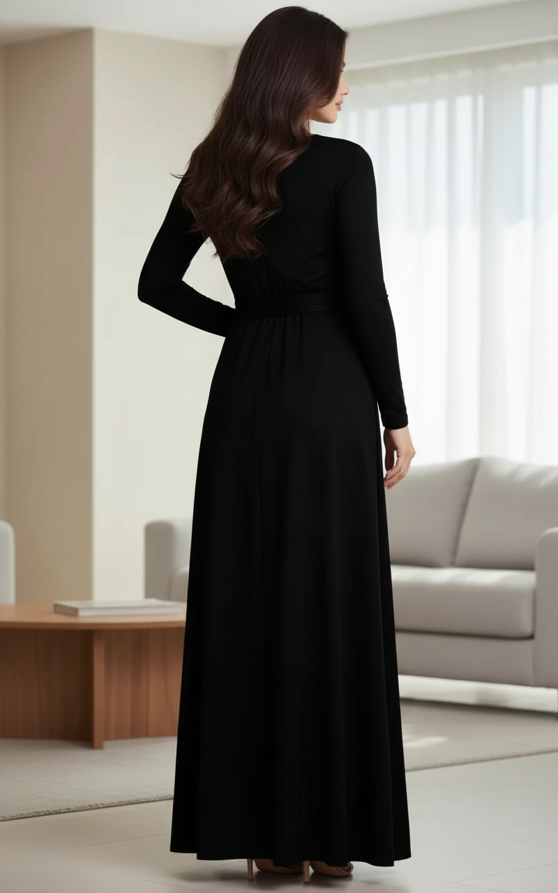 Elegant Black Evening Dress VN-02 view 3