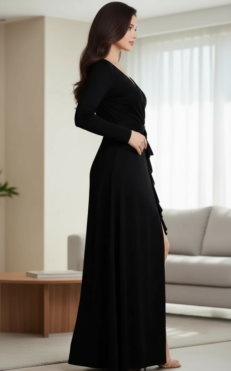 Elegant Black Evening Dress VN-02 view 2
