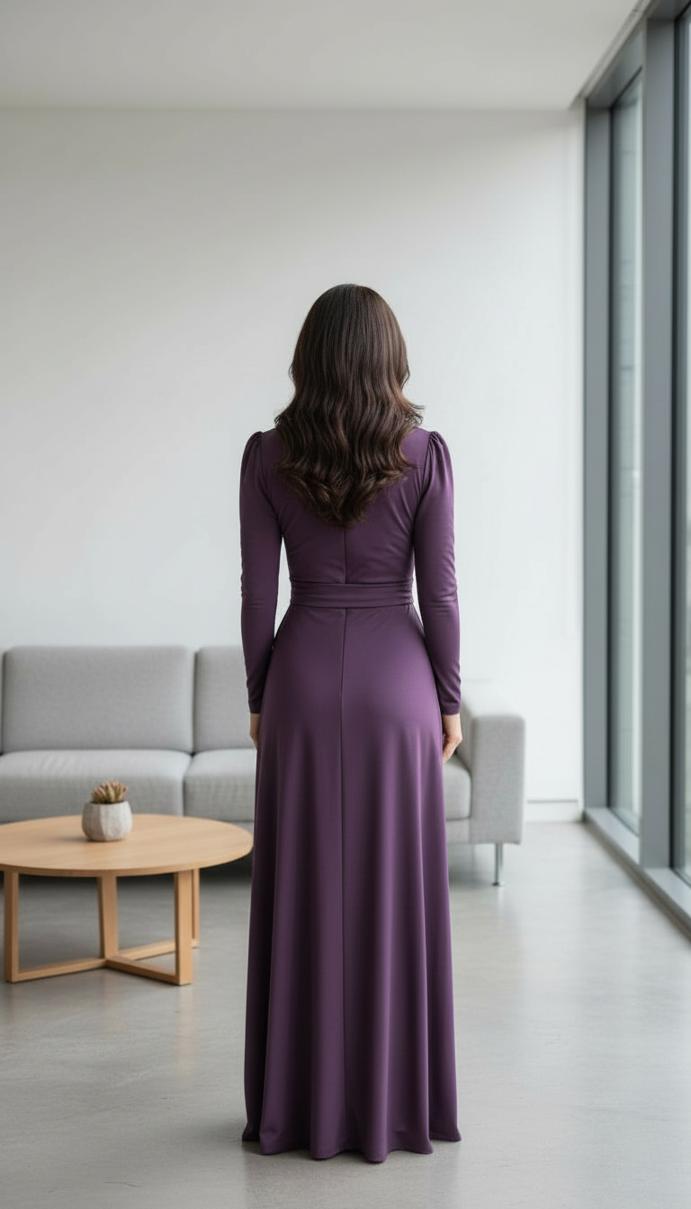 Elegant Purple Maxi VN-03 view 3