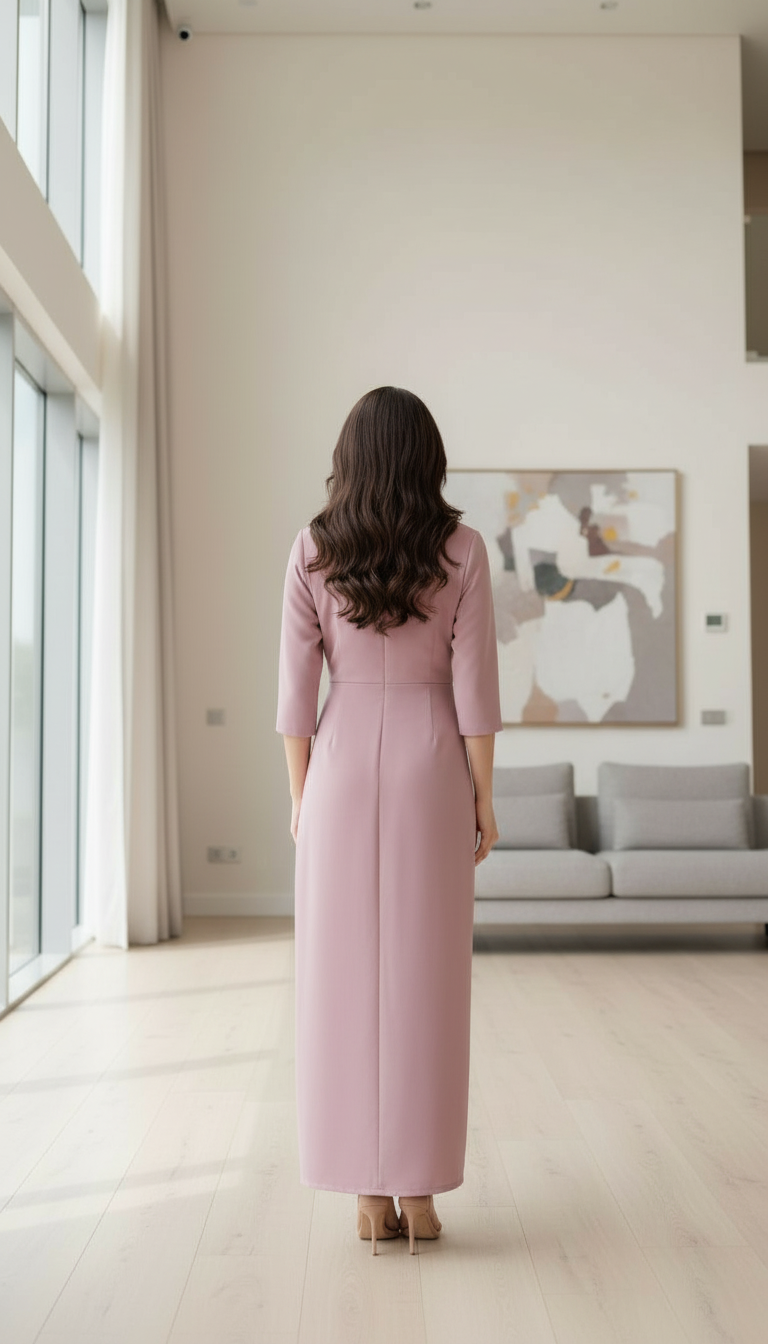 Elegant Wrap Dress FD-01 view 3