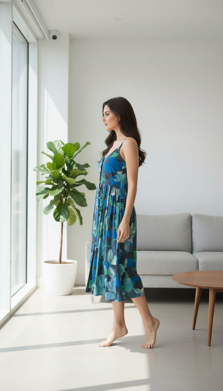 Floral Button-Down Dress CD-01 view 3