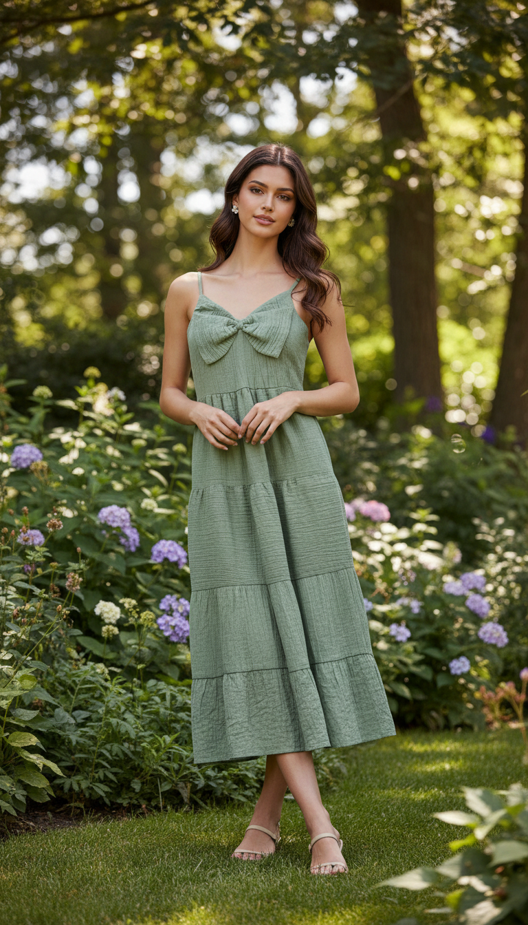 Bow Tie Tiered Dress BD-01 view 6