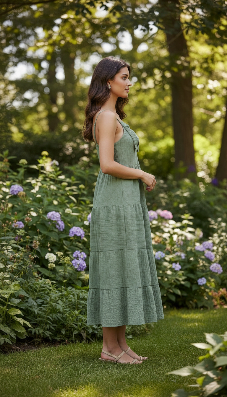 Bow Tie Tiered Dress BD-01 view 2