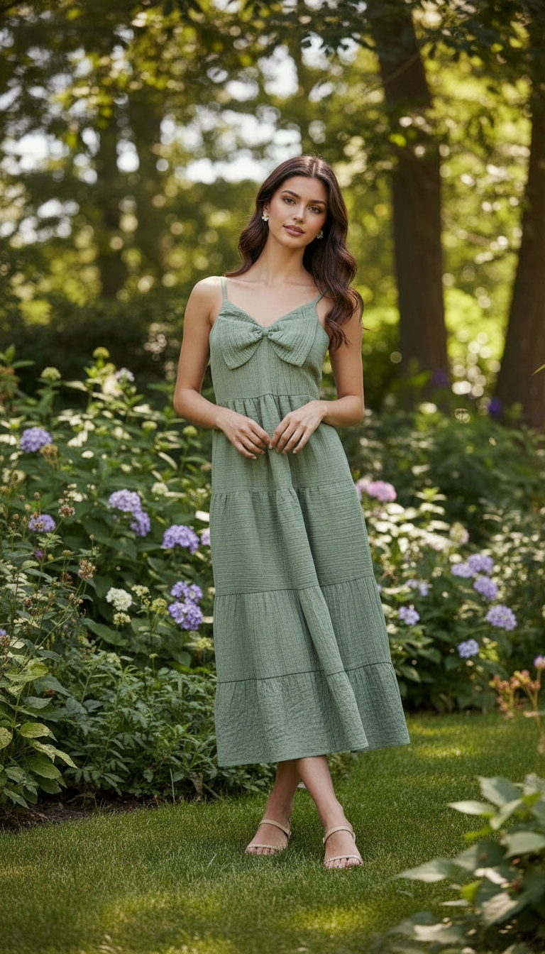 Bow Tie Tiered Dress BD-01