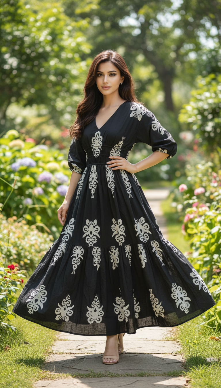 Flared Maxi Dress view 6