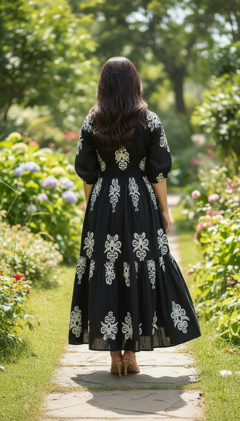 Flared Maxi Dress view 4