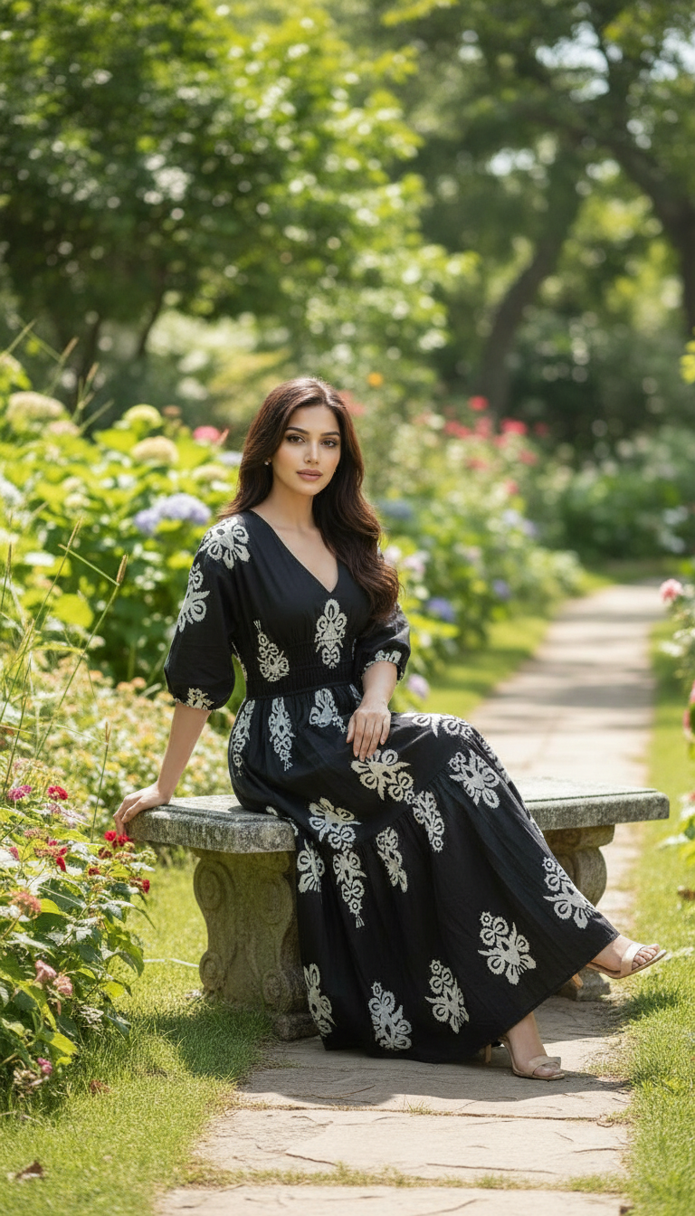 Flared Maxi Dress view 5