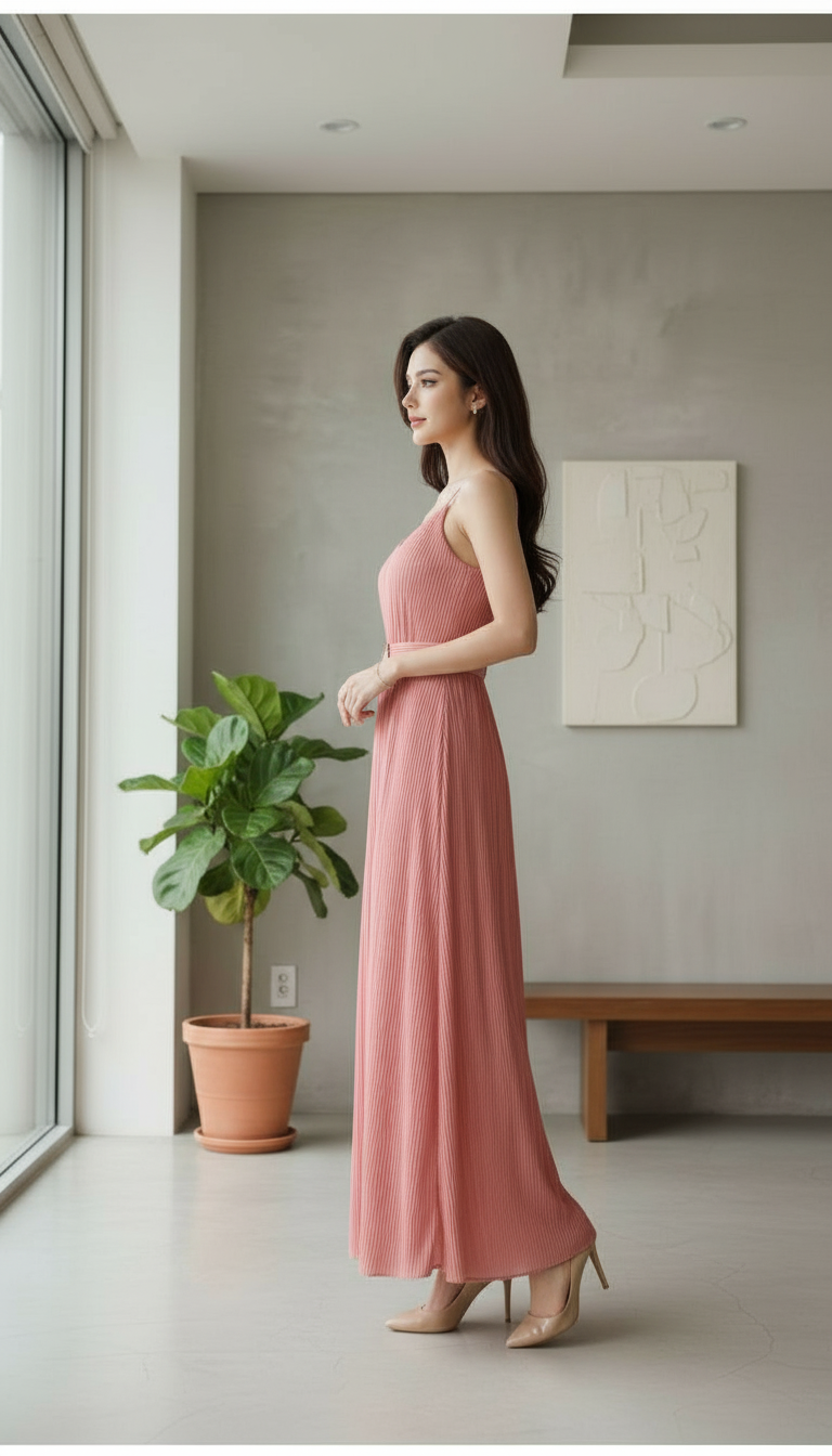 Pleated Maxi Dress view 2