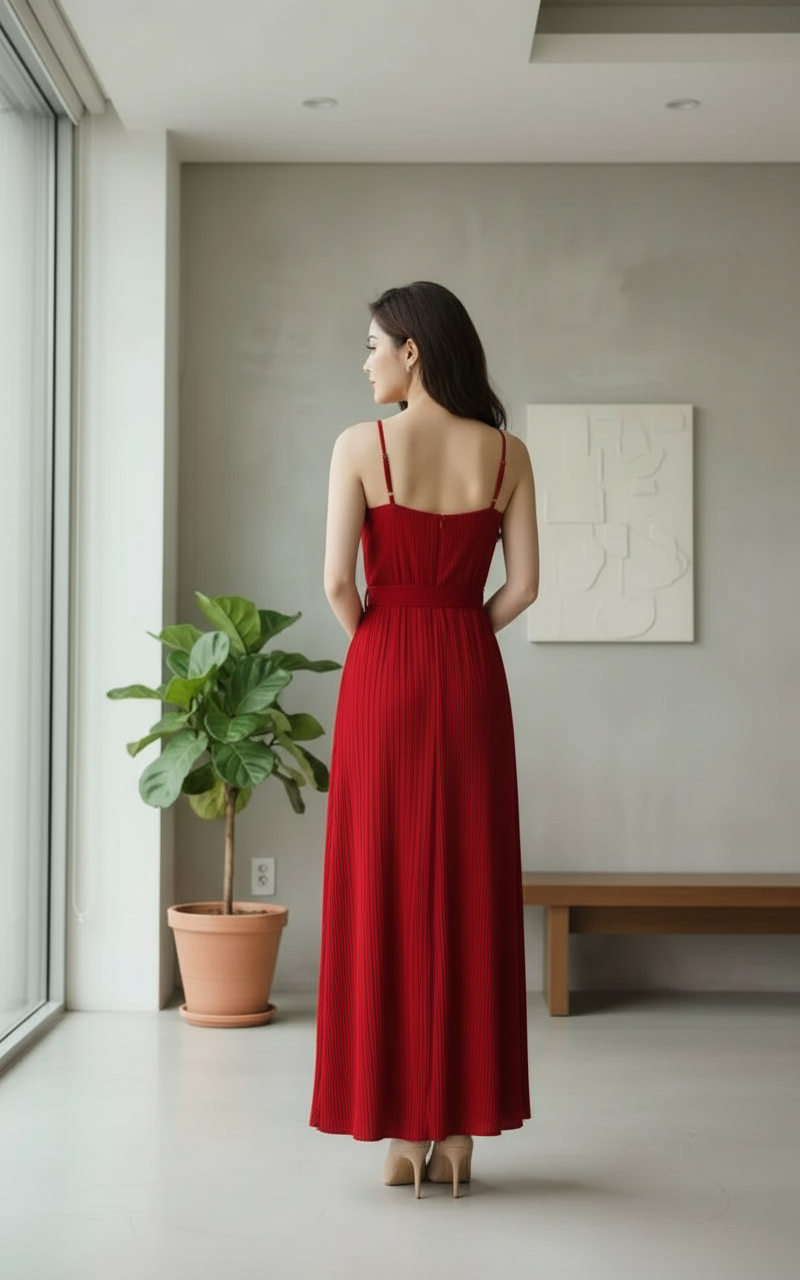 Red Maxi Dress view 5