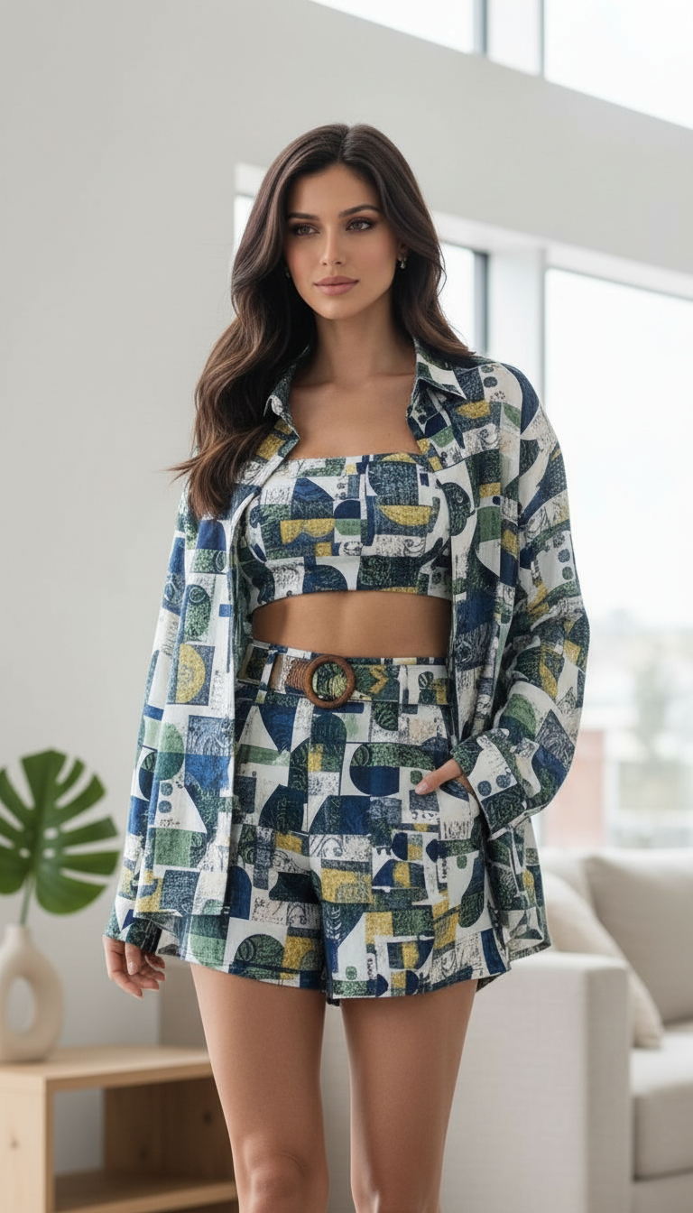 Geometric Print Co-Ord Set