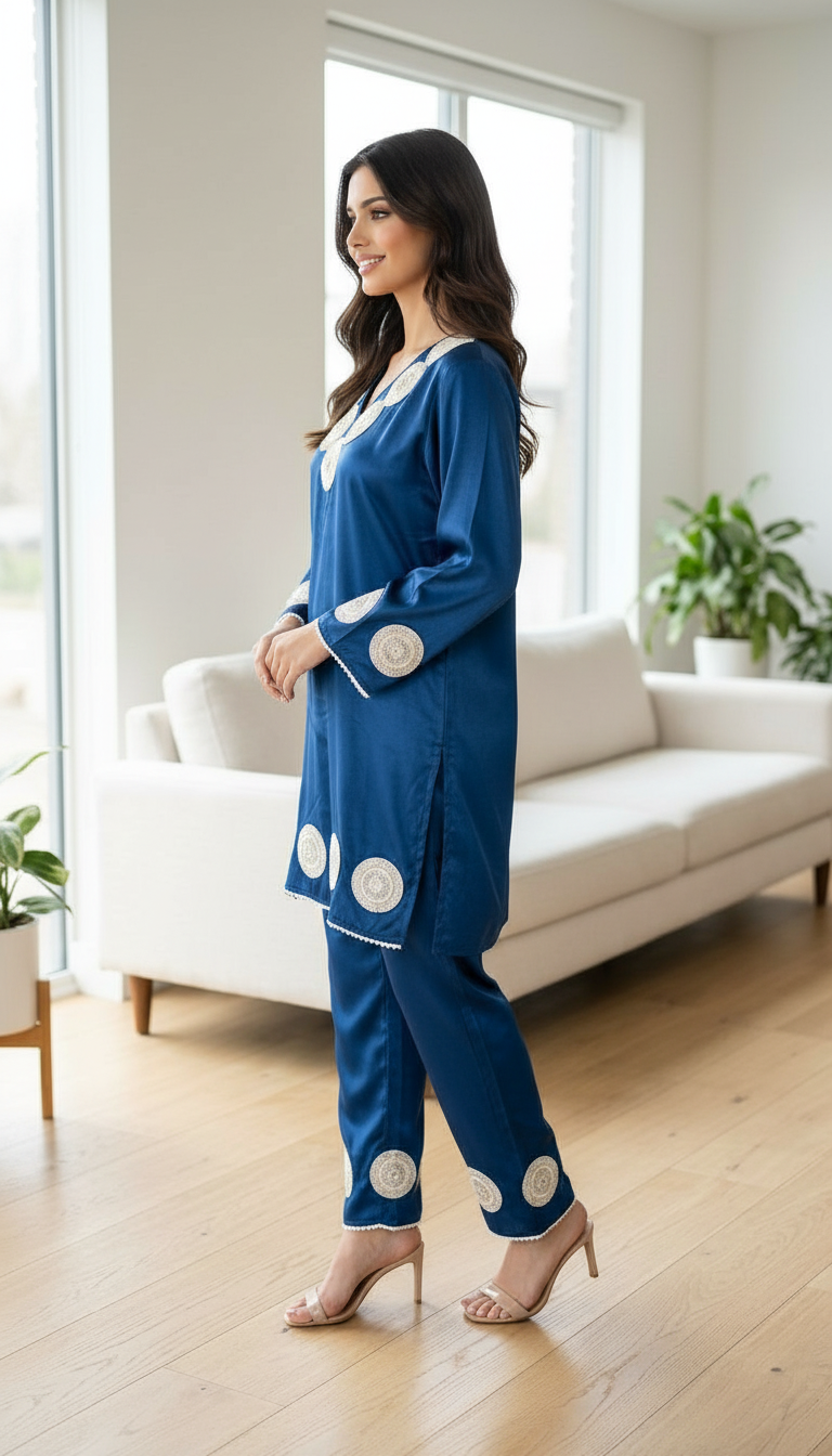 Traditional Gotta Work Kurta Set view 3