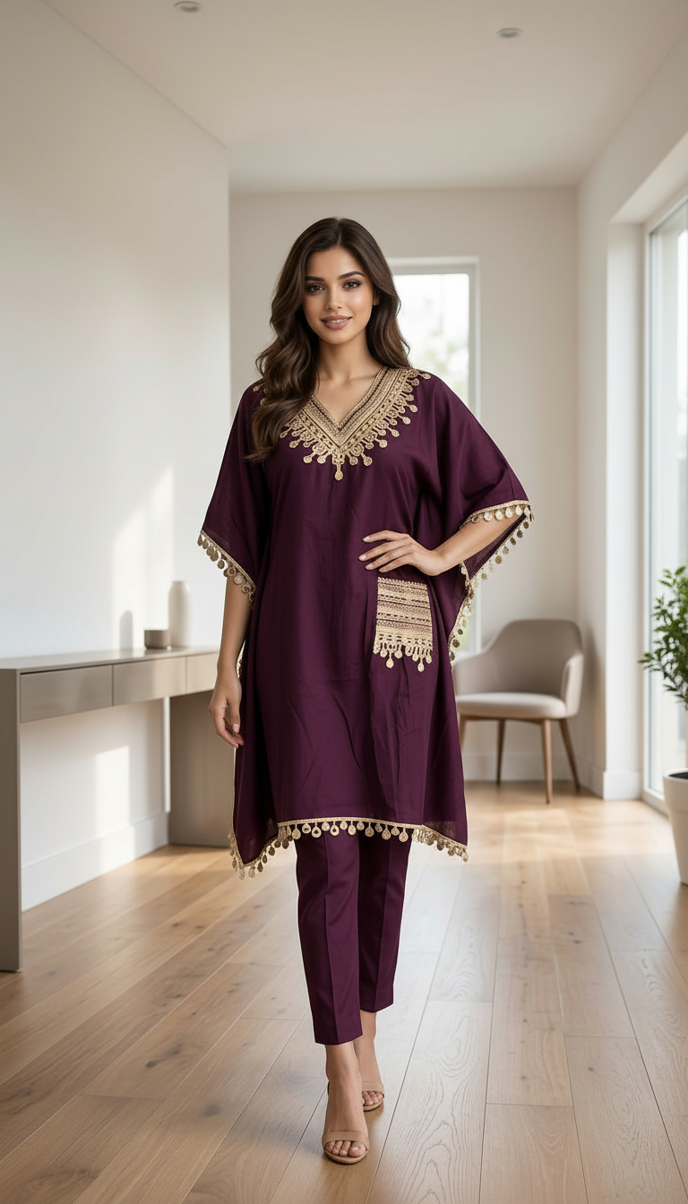 Traditional Kaftan Kurta Set view 4