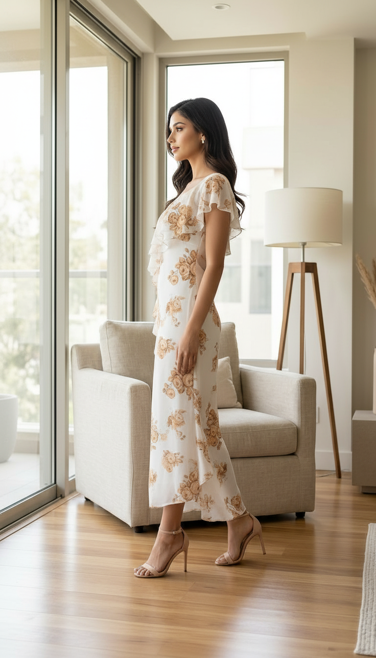 Floral Messi Dress MD-01 view 3