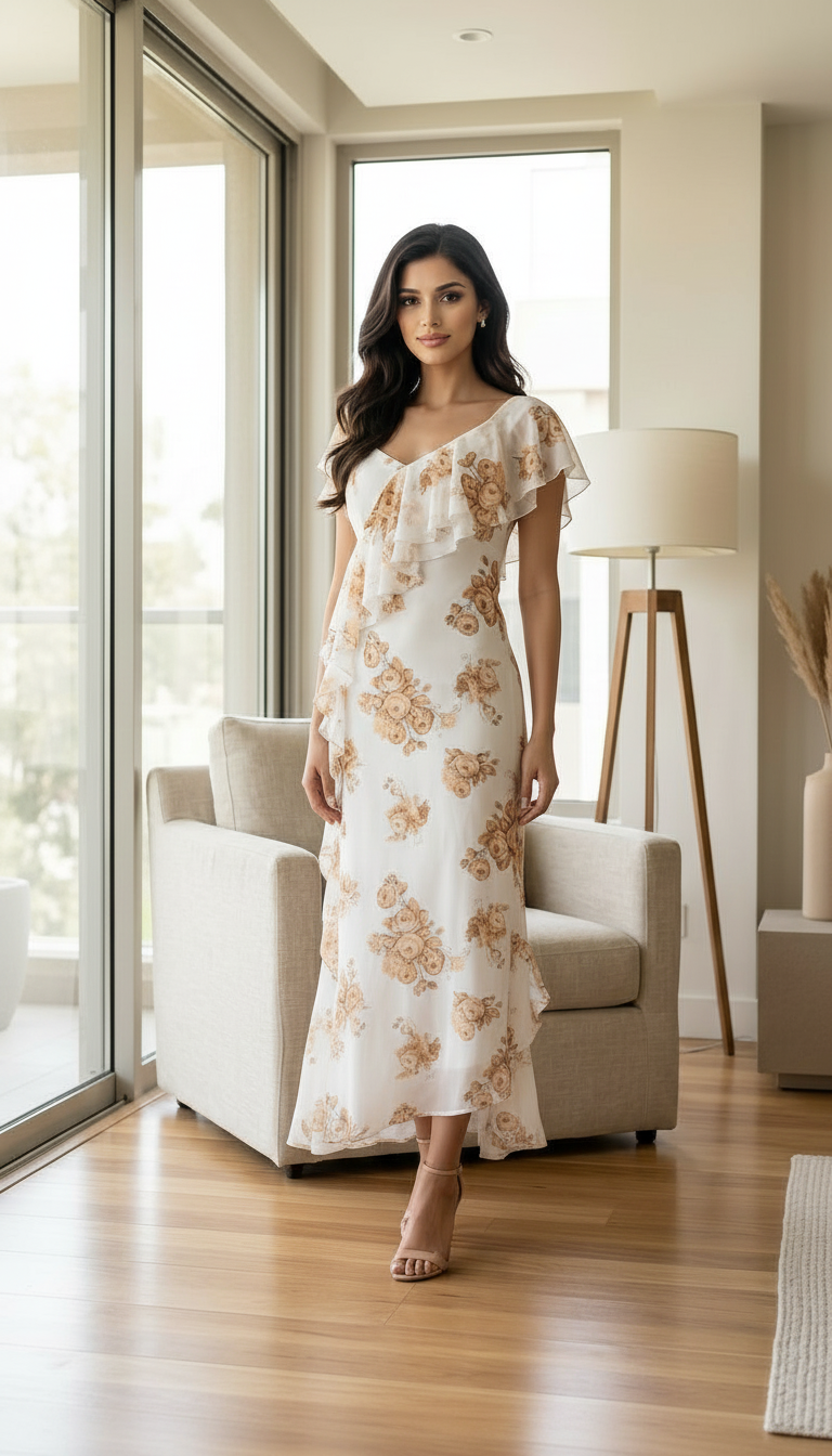 Floral Messi Dress MD-01 view 4
