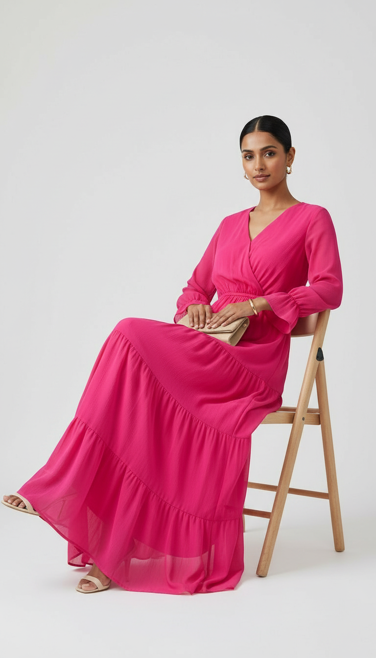 Tiered Long Maxi Dress view 4