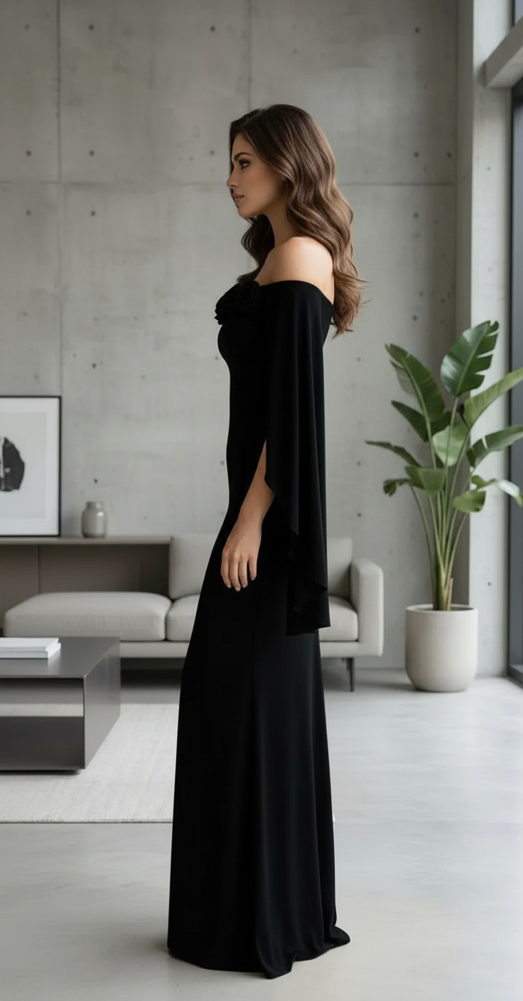 Elegant Off-Shoulder Gown view 3
