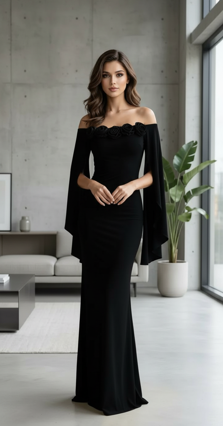 Elegant Off-Shoulder Gown view 4
