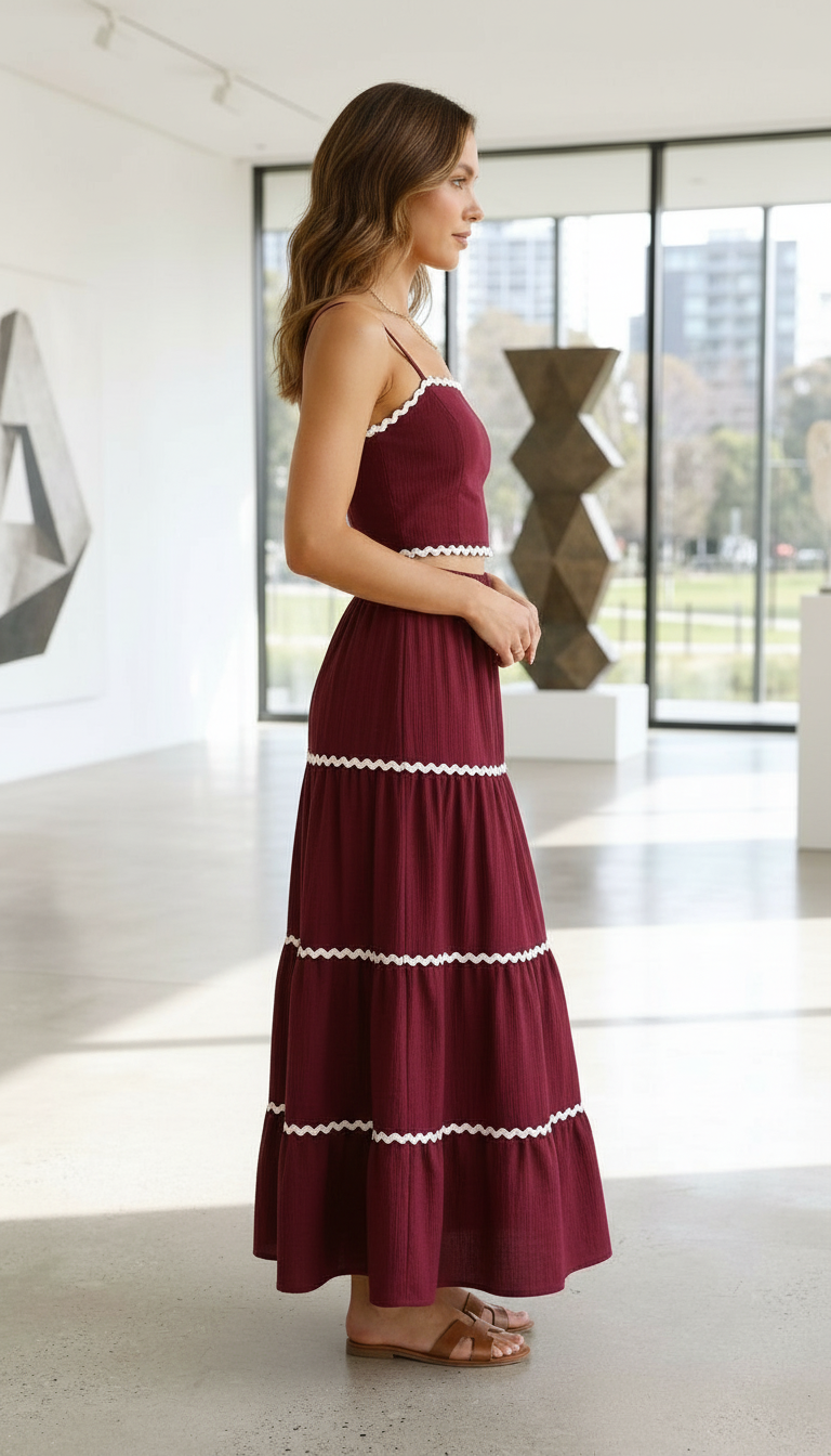 Chic Maroon Co-Ord Set view 2