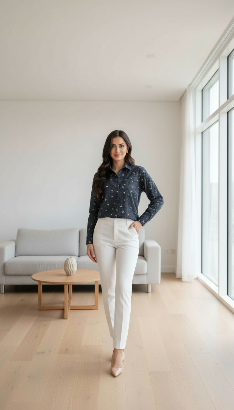 Floral Print Crosia Shirt view 3