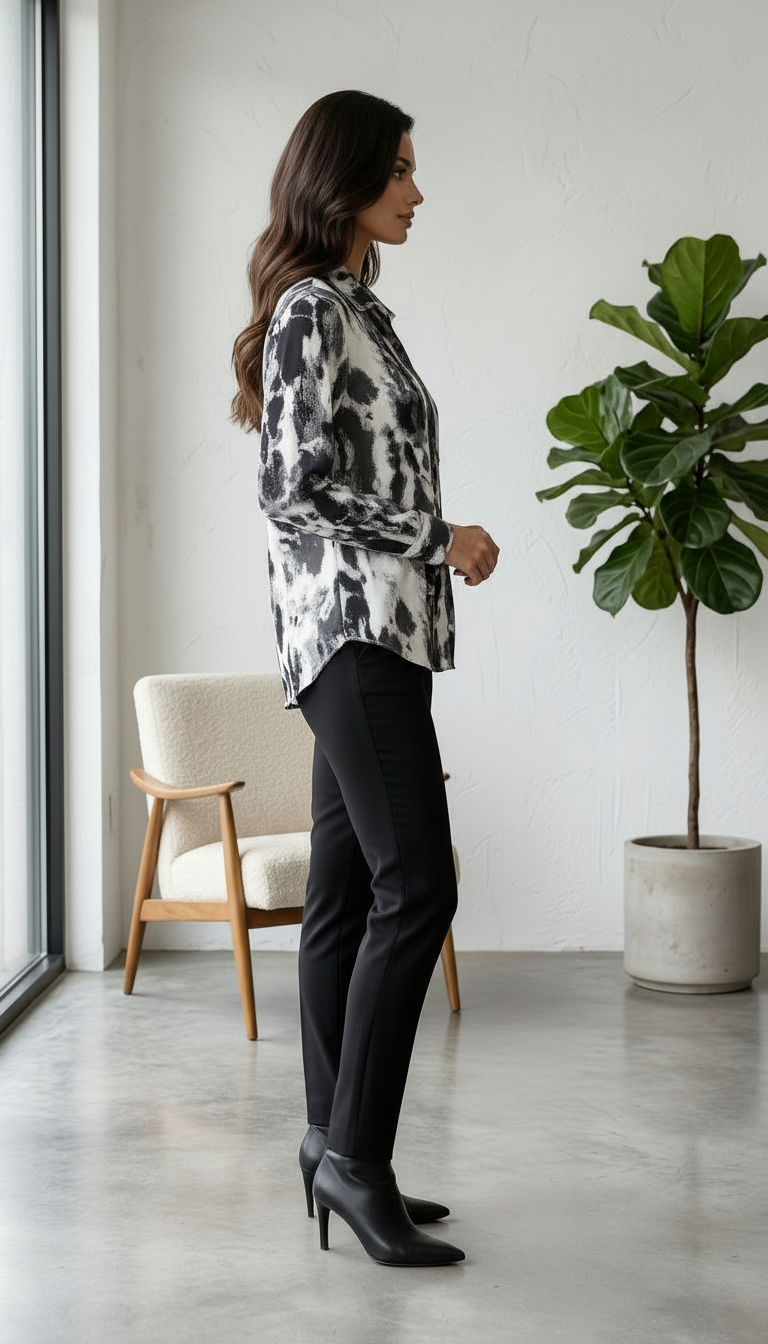 Abstract Print Shirt view 4