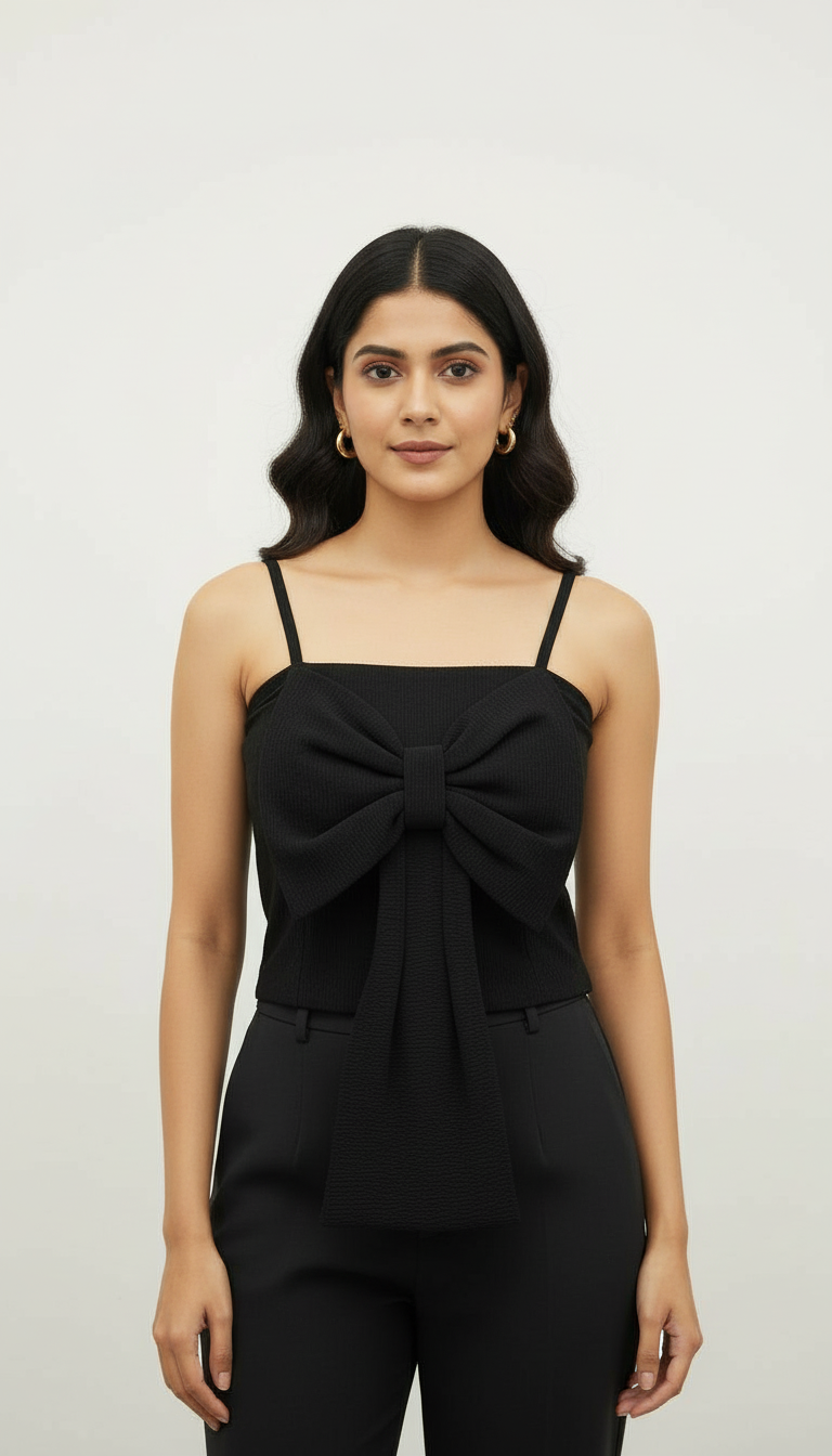 Black Short Bow Top view 2