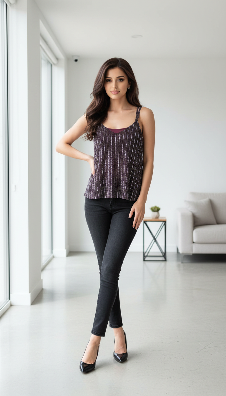 Sequin Tank Top view 5
