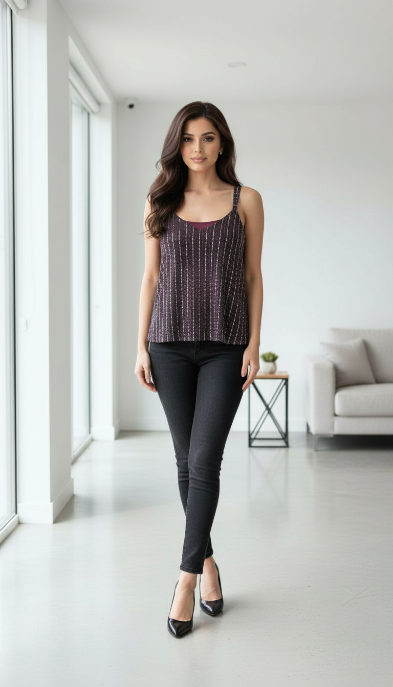 Sequin Tank Top view 2