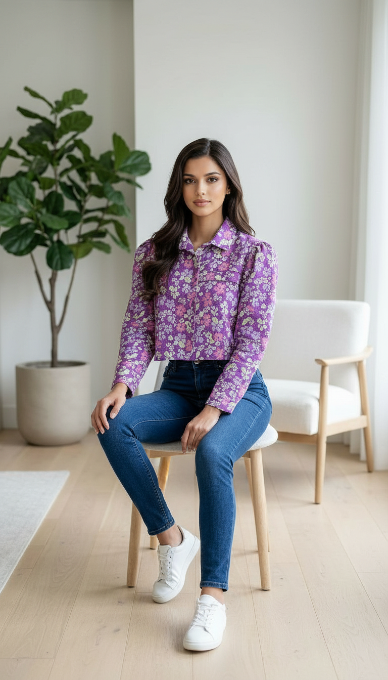 Floral Crop Top view 5