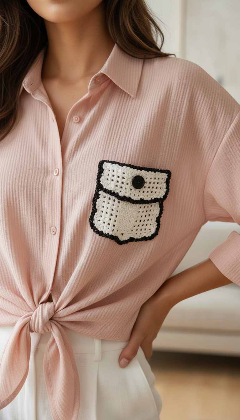 Chic Button-Up Top view 2