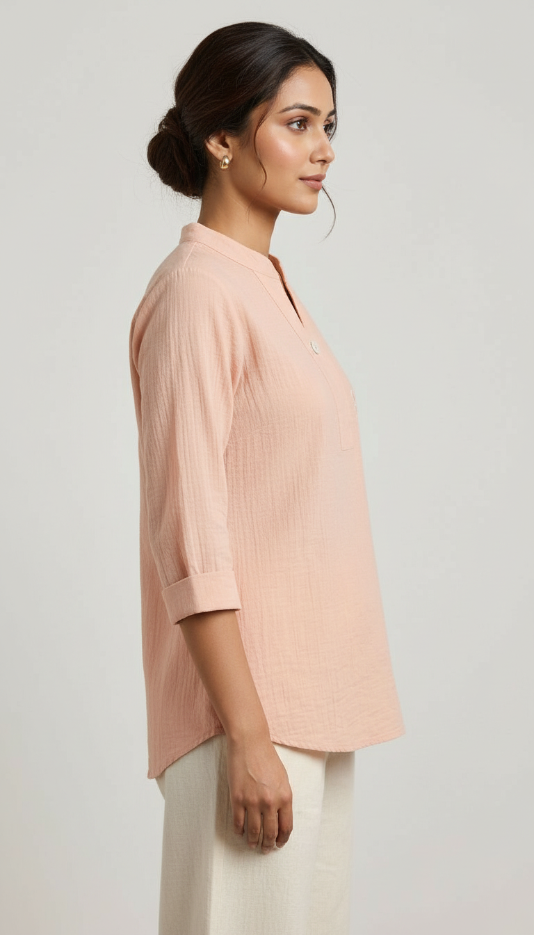 Pastel Embroidered Top view 5