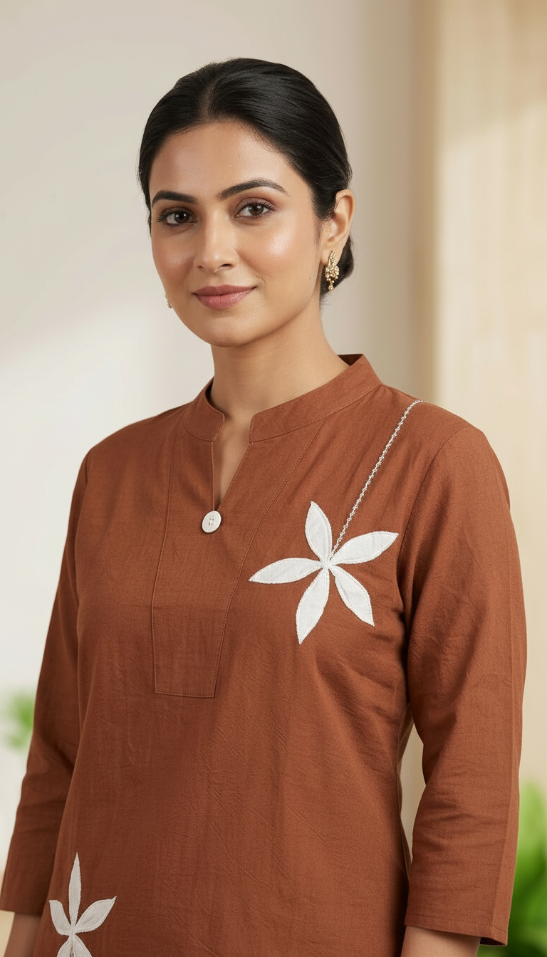 Floral Embroidered Top view 2