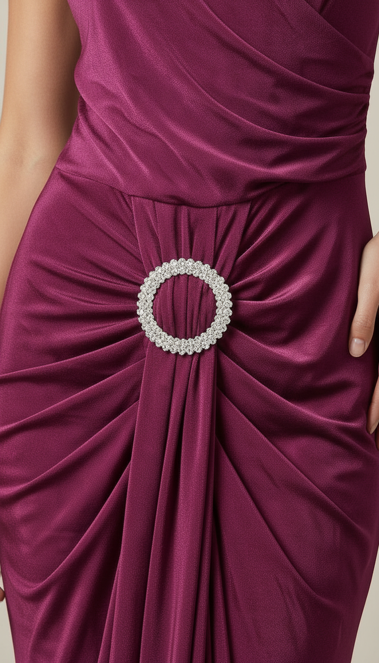 Elegant Evening Gown Wine view 2