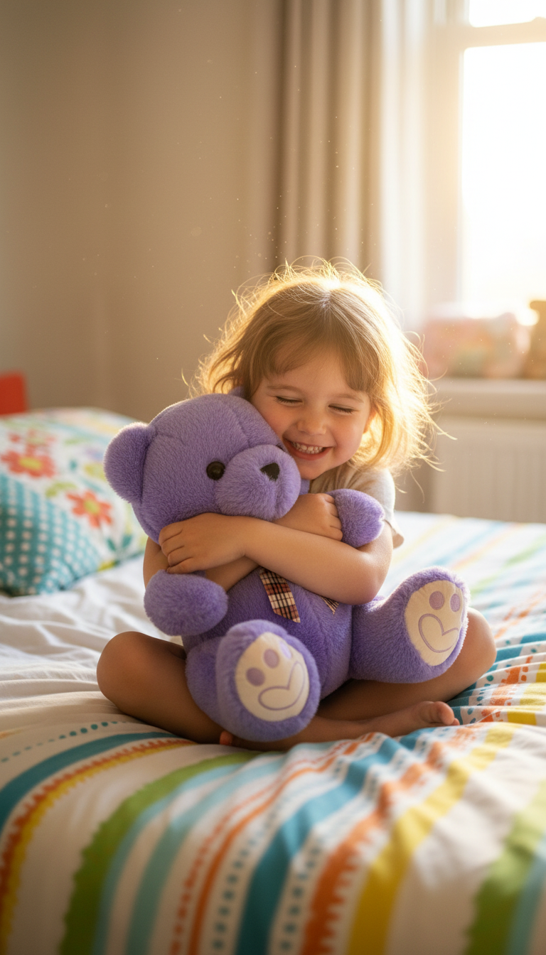 Purple Plush Teddy Bear view 4