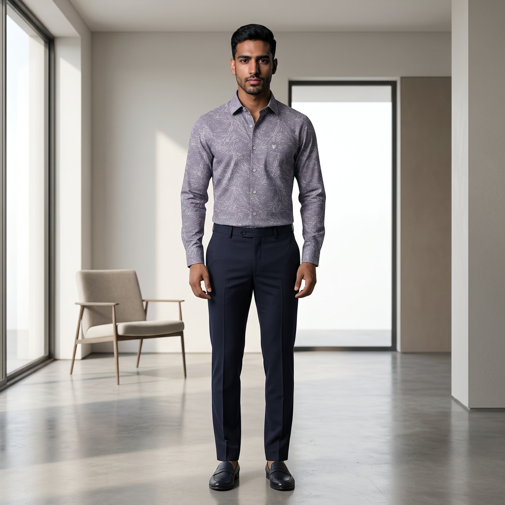Patterned Dress Shirt view 2