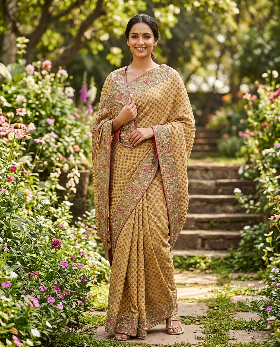 Embroidered Saree