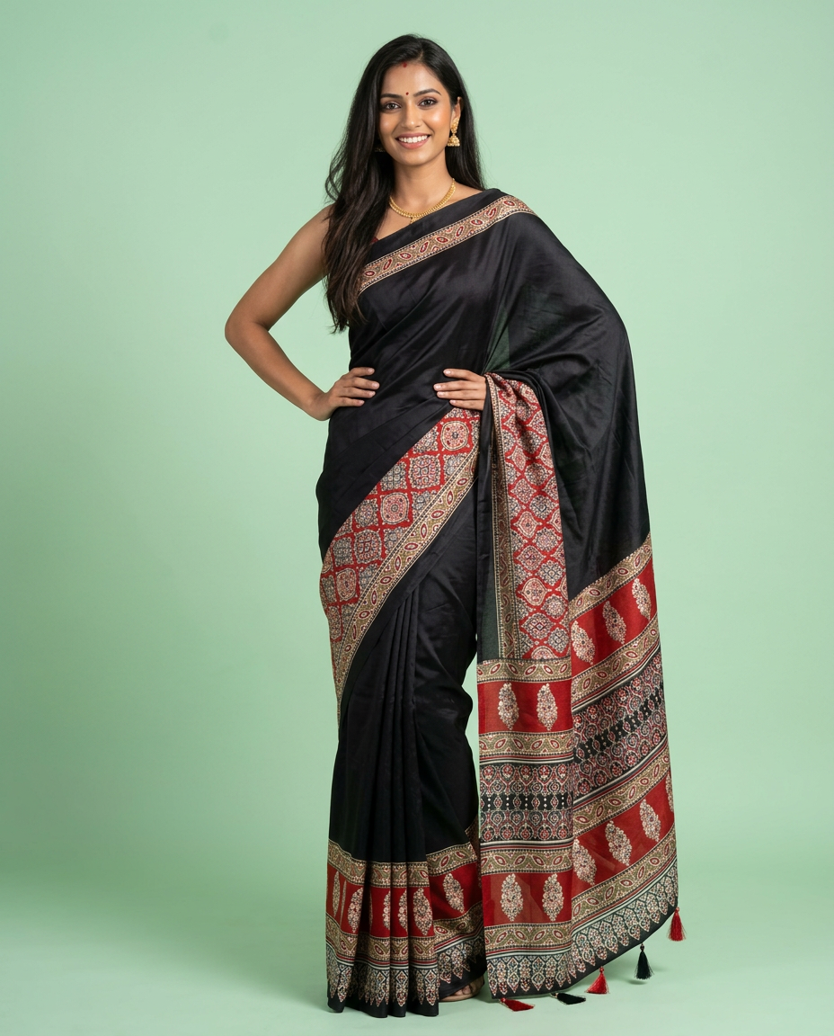 Ajrakh Saree