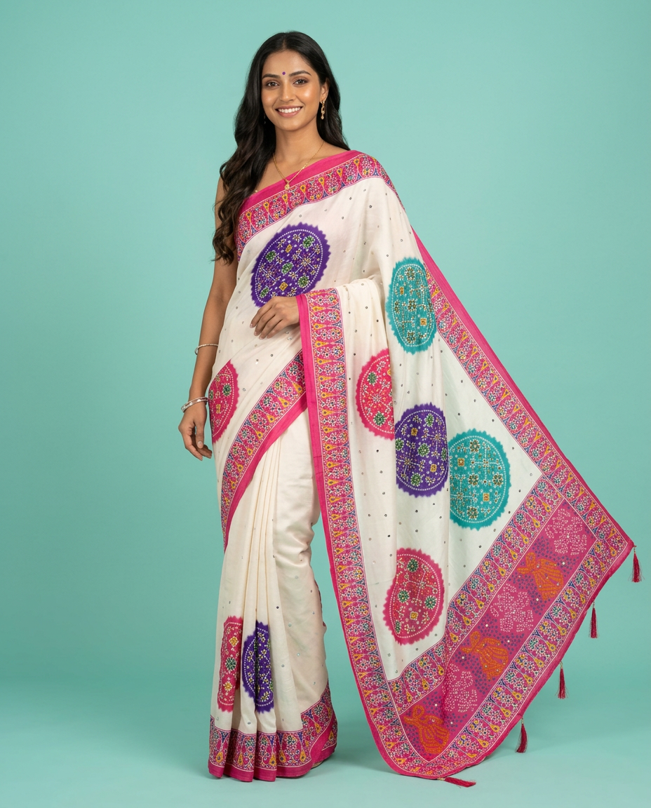 Traditional Ajrakh Saree