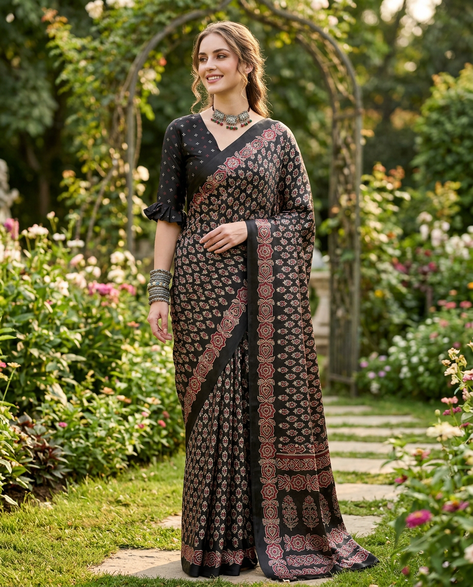 Elegant Black Saree
