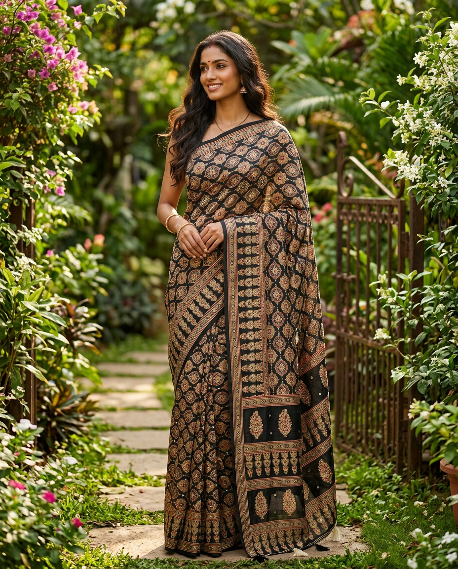 Traditional Aajrakh Sareee