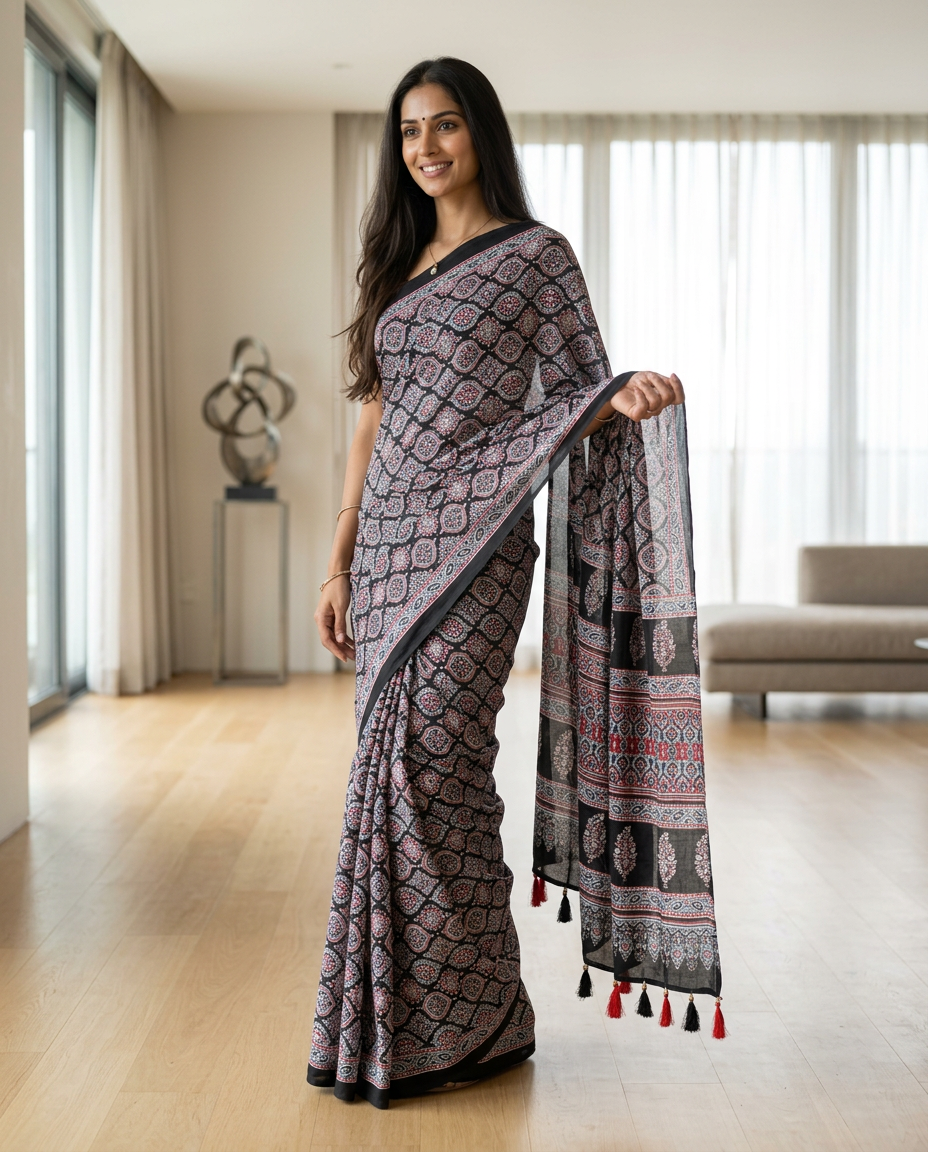 Ajrakh Print Fabric