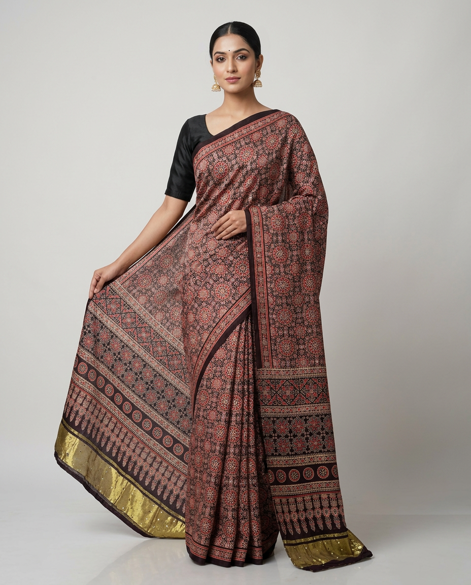 Demanding Ajrakh Saree