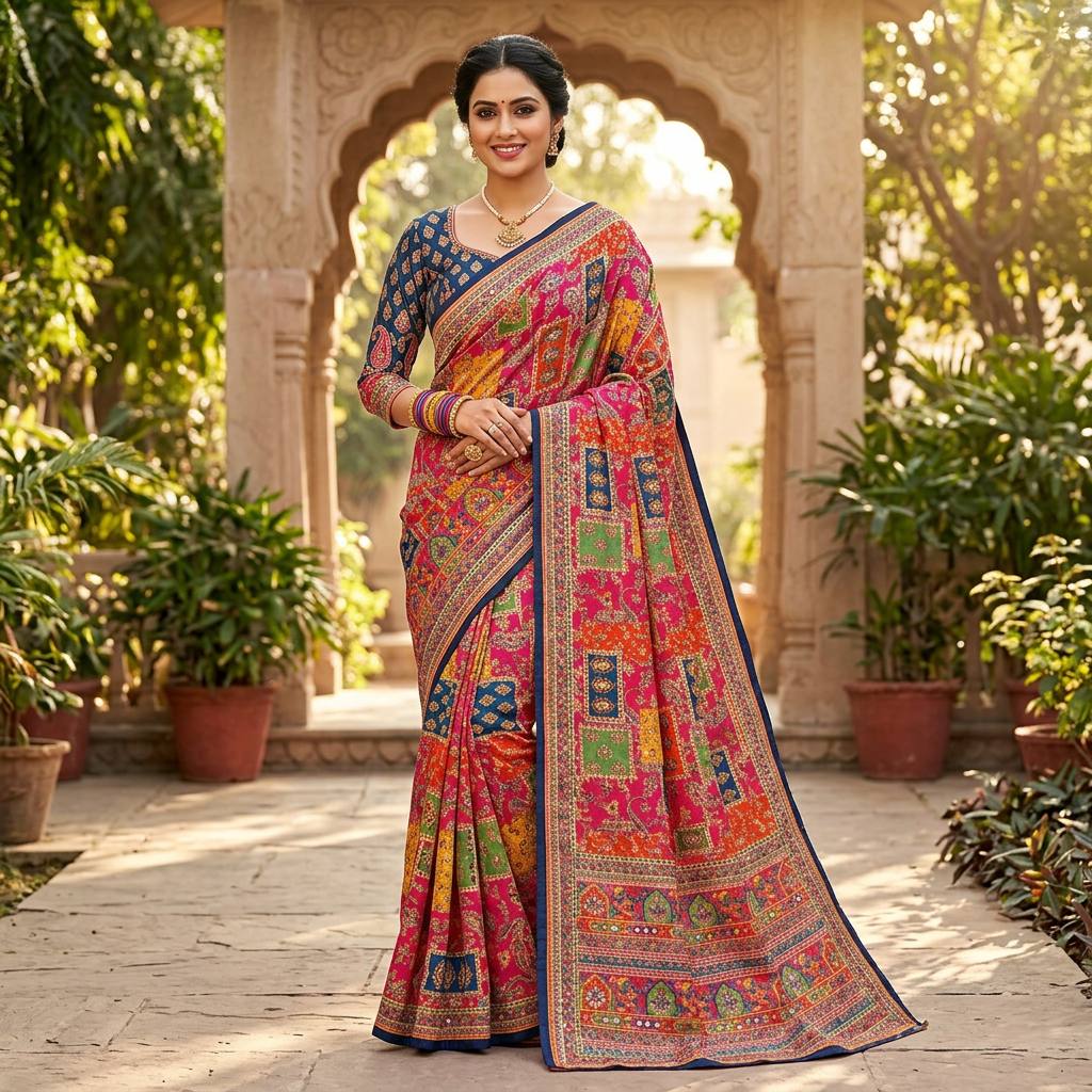 Multicolour Viral Saree
