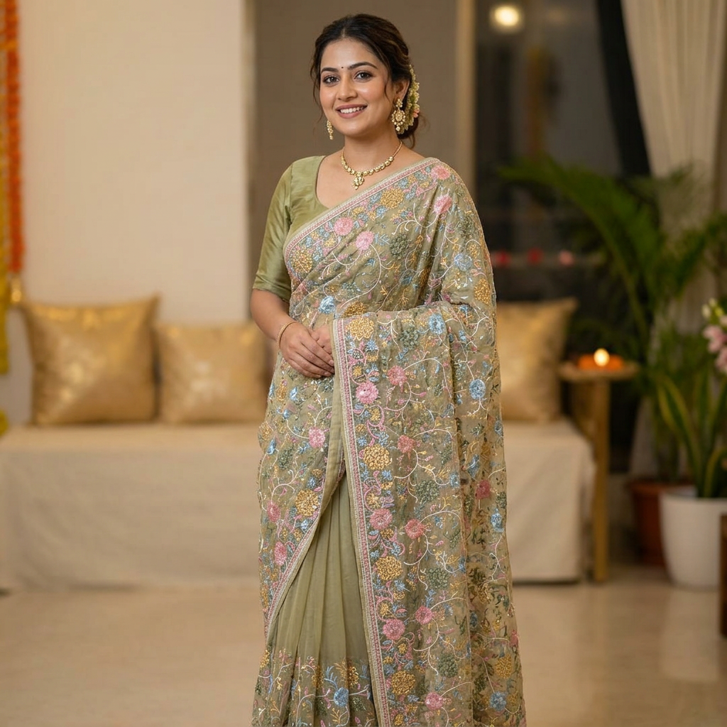 Elegant Embroidered