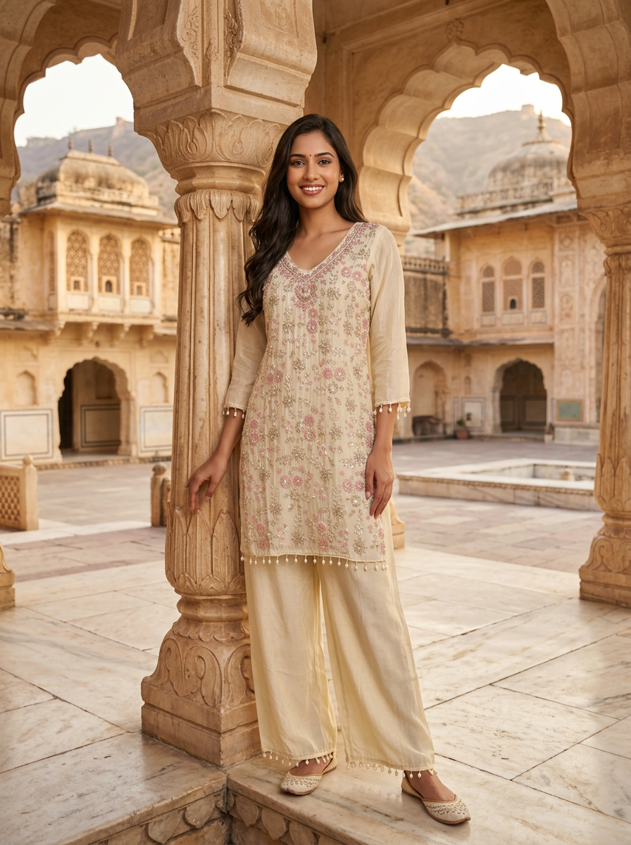 Embroidered Kurta Set by Sabhya Paridhaan